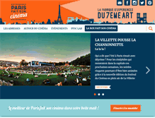 Tablet Screenshot of parisfaitsoncinema.com